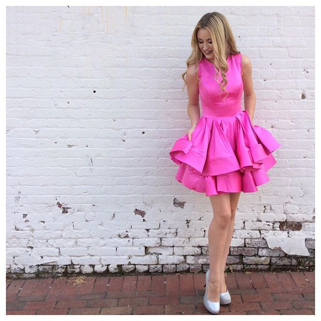 Princess Hot Pink Short Homecoming Dress on Luulla