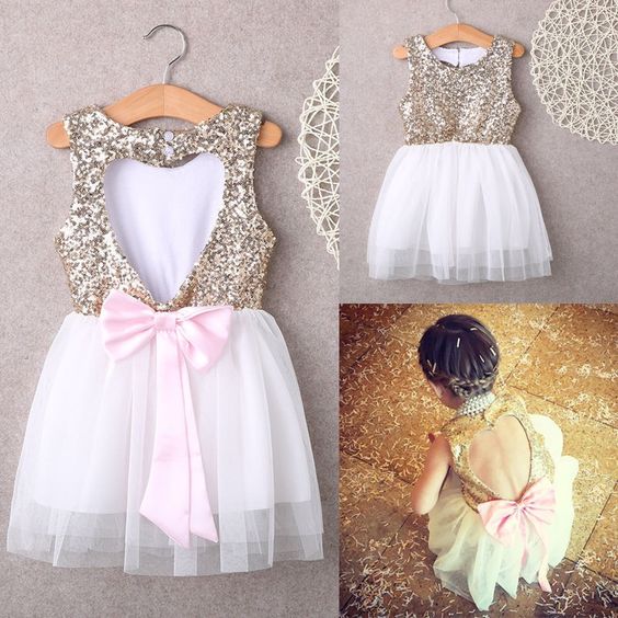 flower girl dresses with heart back